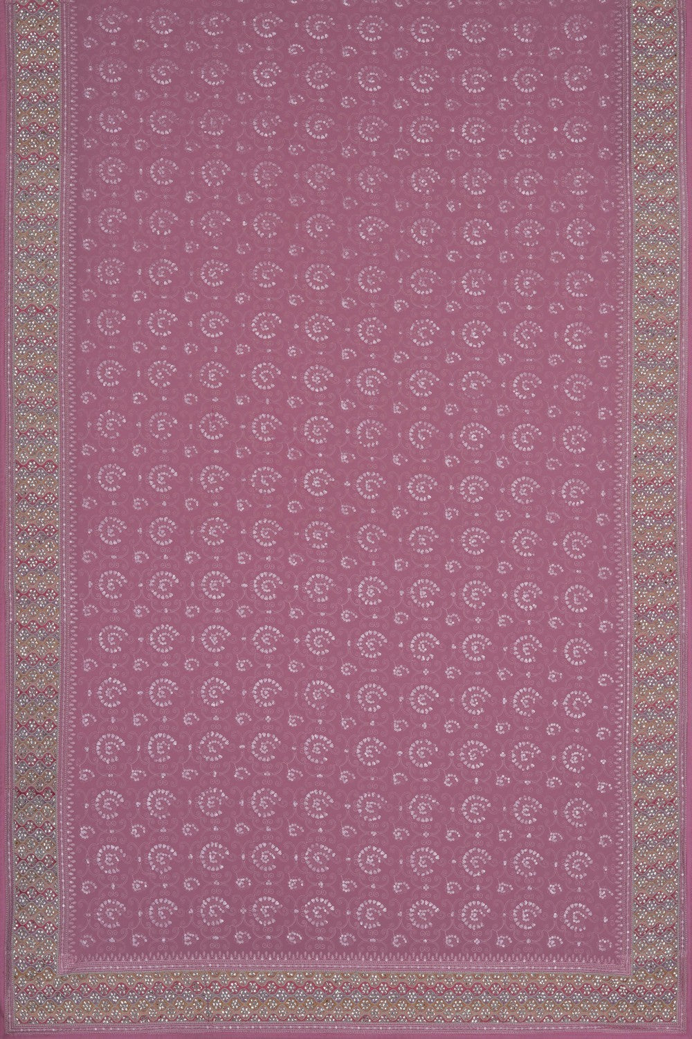 Image of Pink Georgette Embroidered Saree