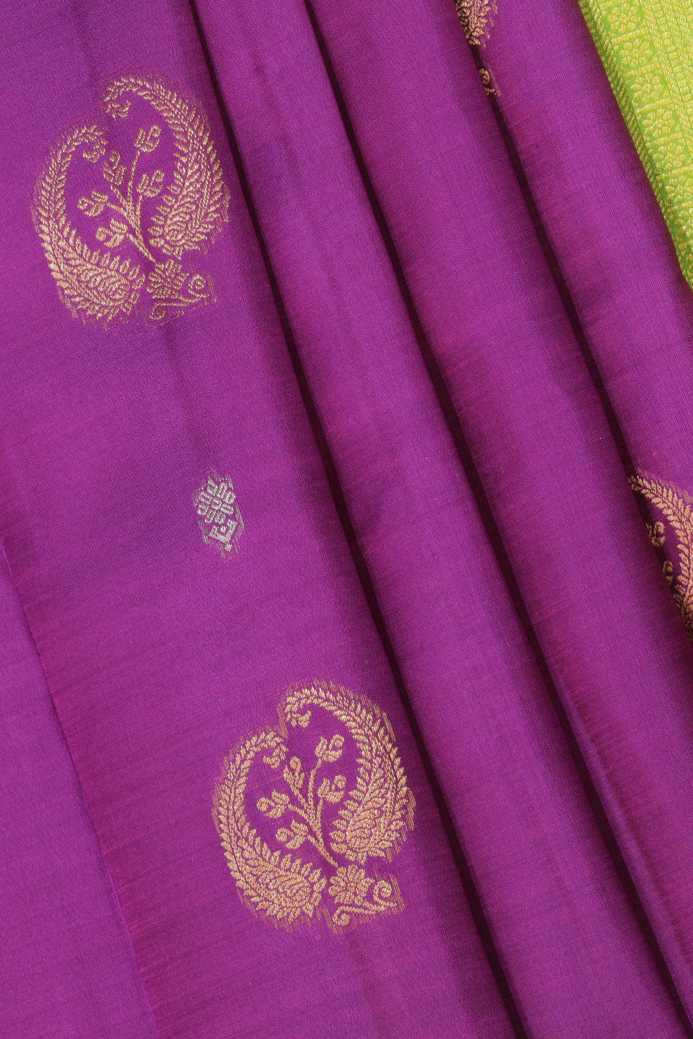 Collection of Kanchi Pattu Violet Saree in a gallery layout