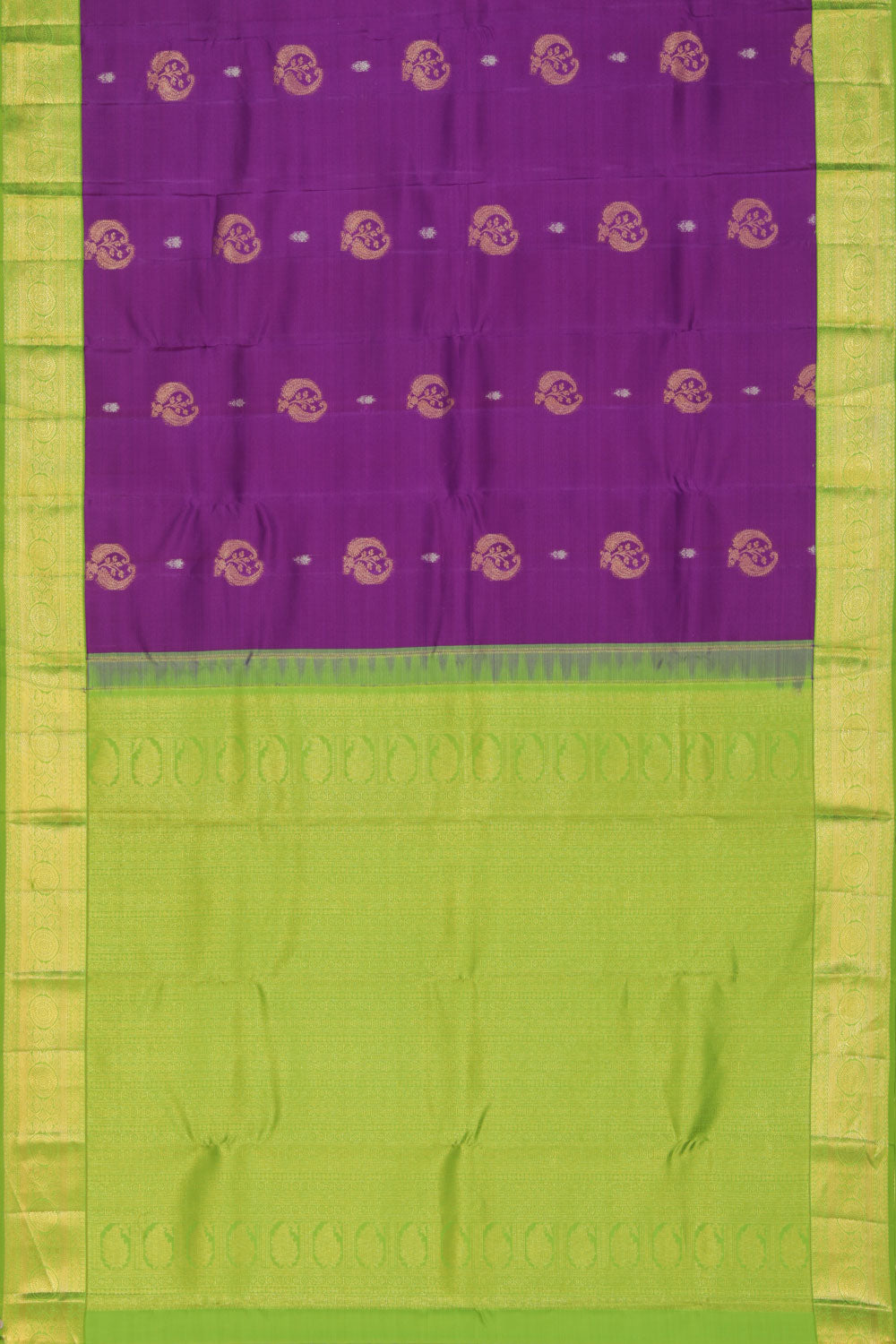 Collection of Kanchi Pattu Violet Saree in a gallery layout