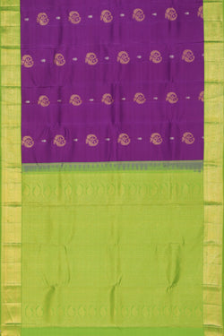 Collection of Kanchi Pattu Violet Saree in a gallery layout