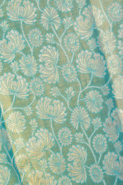 Image of Kanchipattu Tissue Brocade Sea-Green Saree