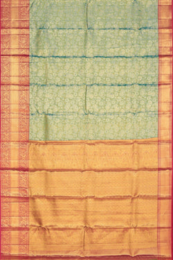 Image of Kanchipattu Tissue Brocade Sea-Green Saree