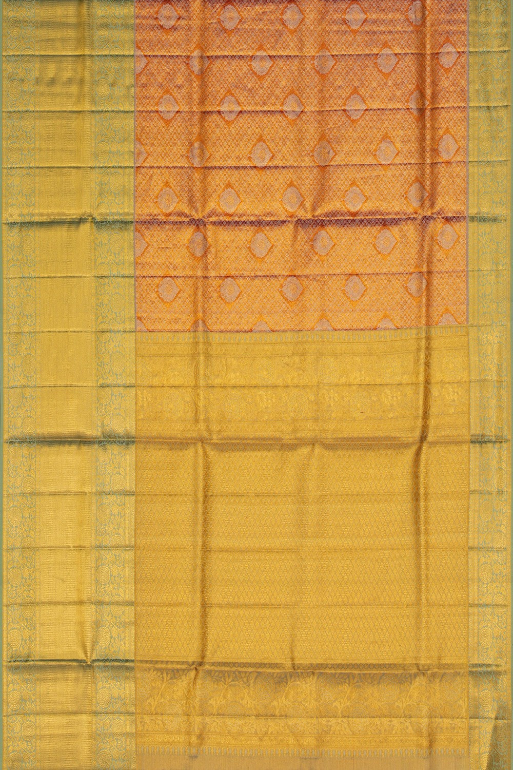 Image of Kanchipattu Tissue Brocade Gold Saree