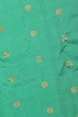 Image of Gadwal Sea Green Saree