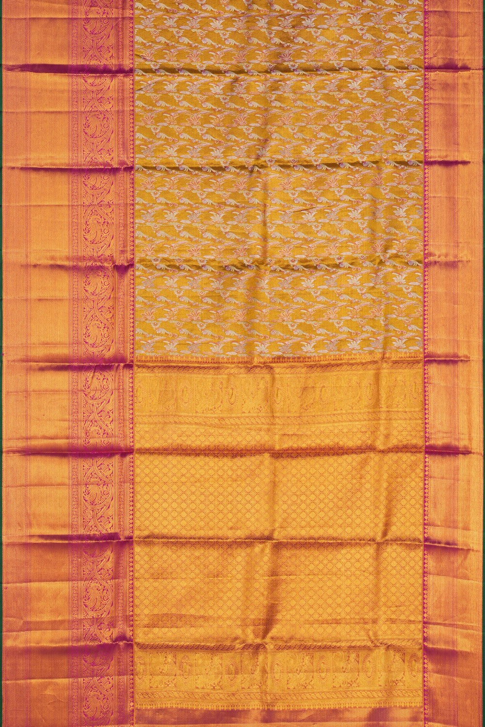 Image of Kanchipattu Tissue Brocade Gold Saree