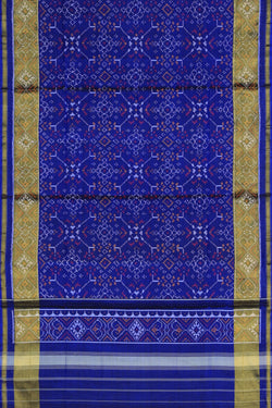 Image of Rajkot Patola Indigo Blue Dupatta