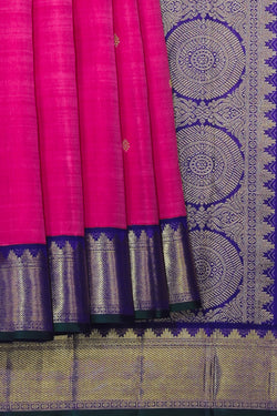 Collection of Arani Silk Pink Saree in a gallery layout