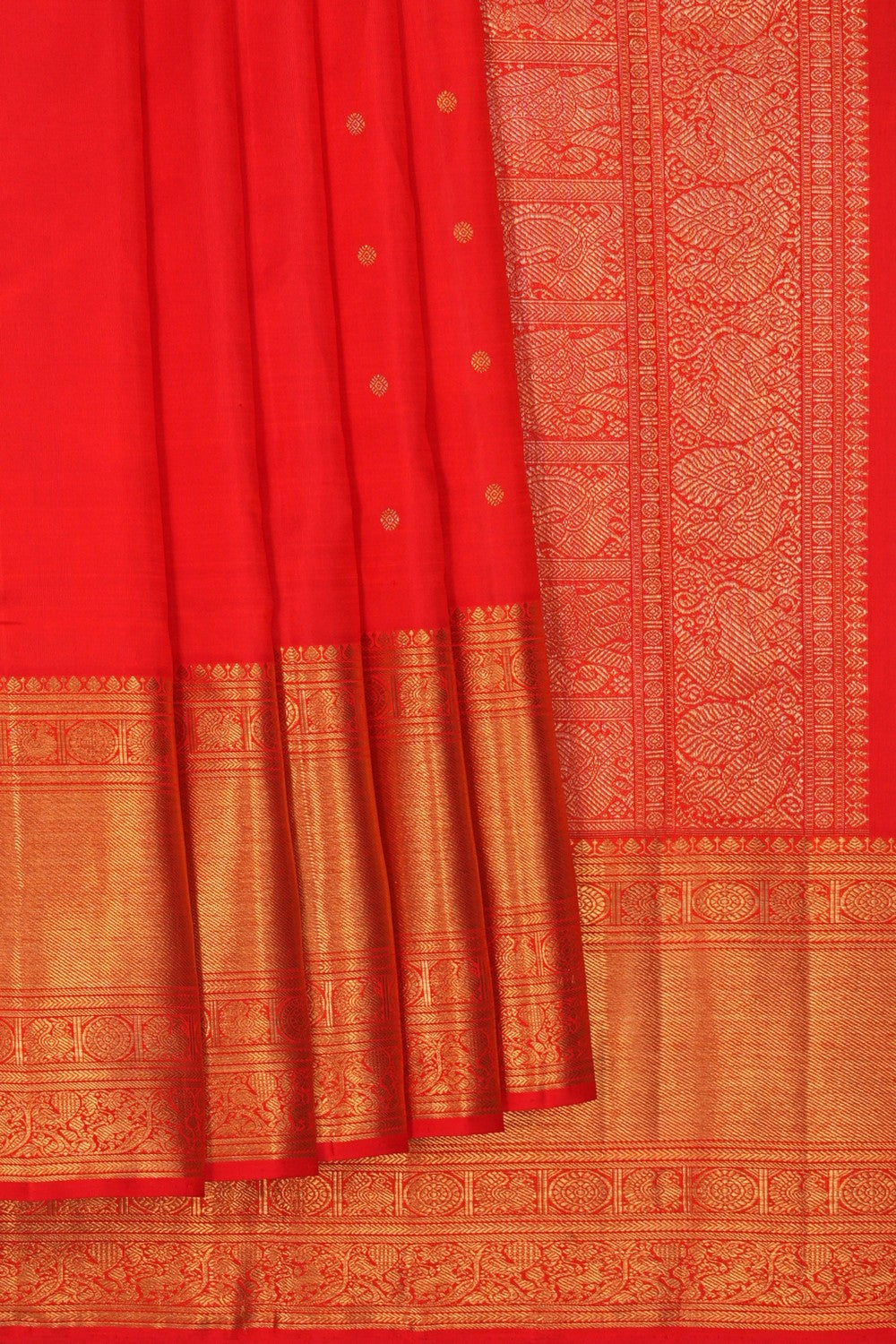 Image of Kanchipuram Silk Red Saree