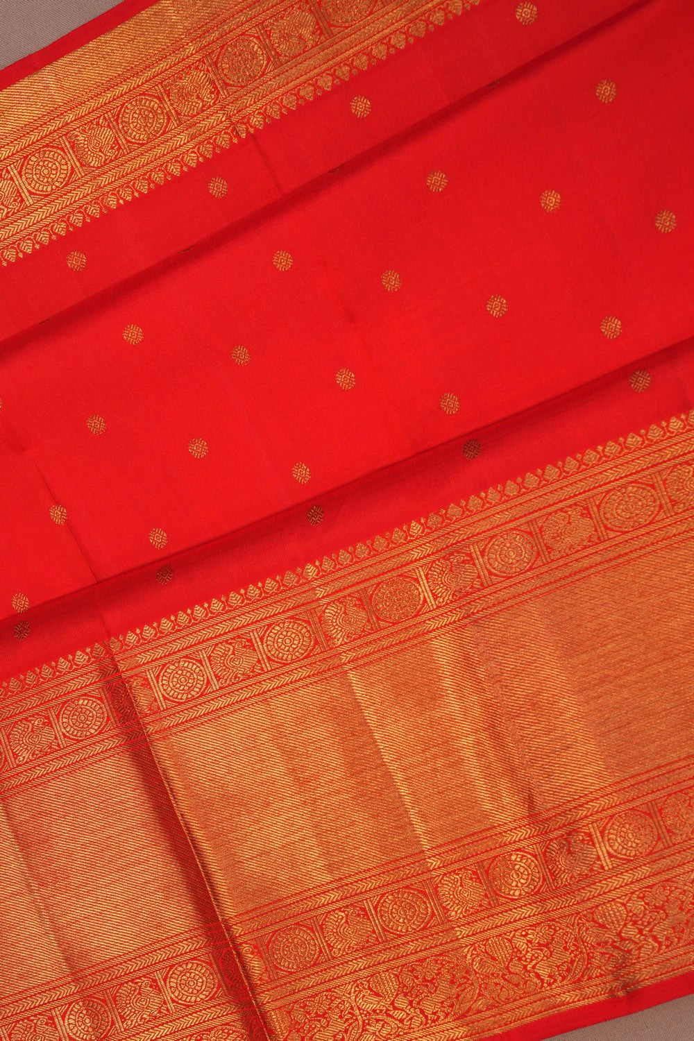 Image of Kanchipuram Silk Red Saree