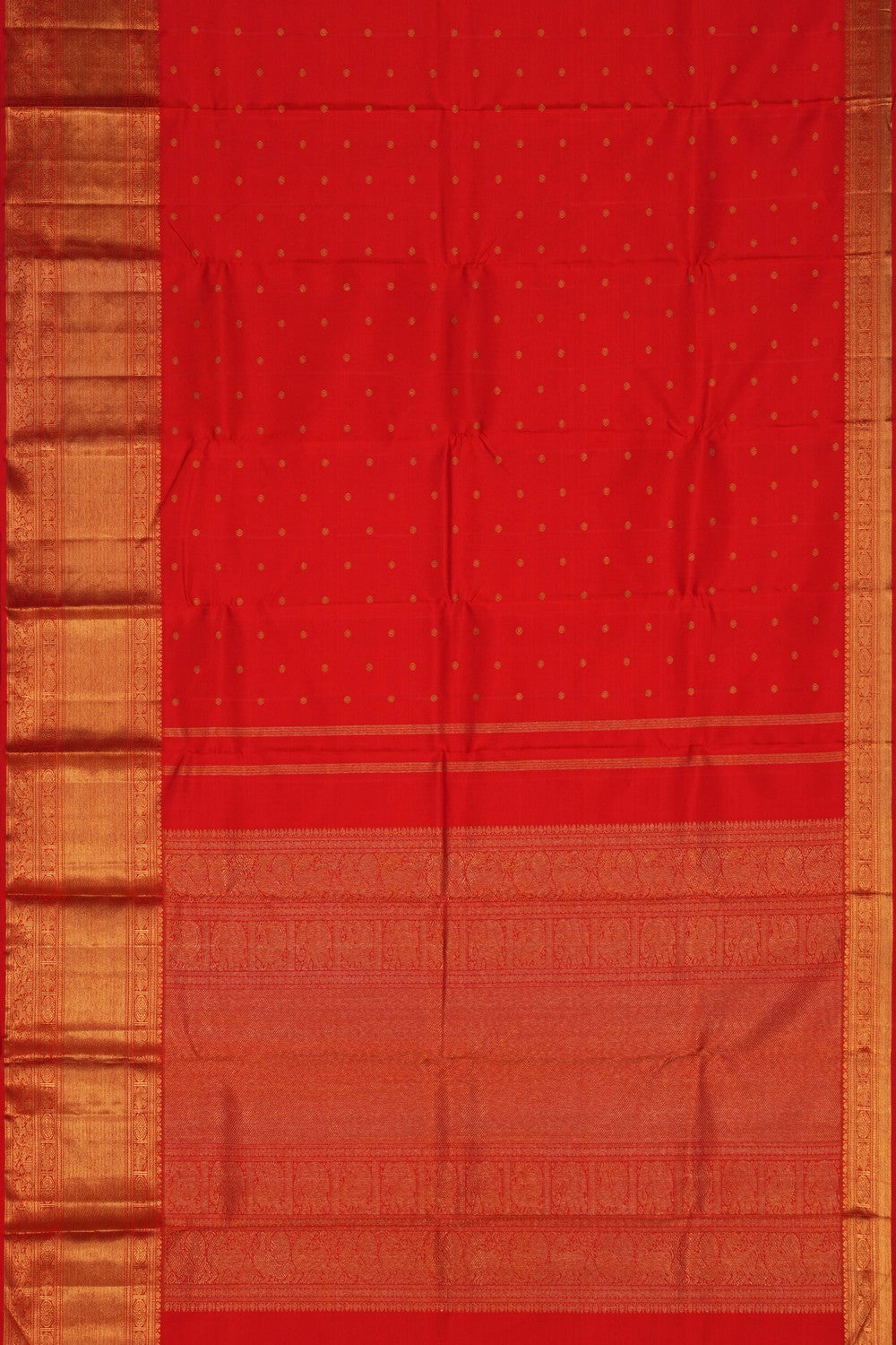 Image of Kanchipuram Silk Red Saree