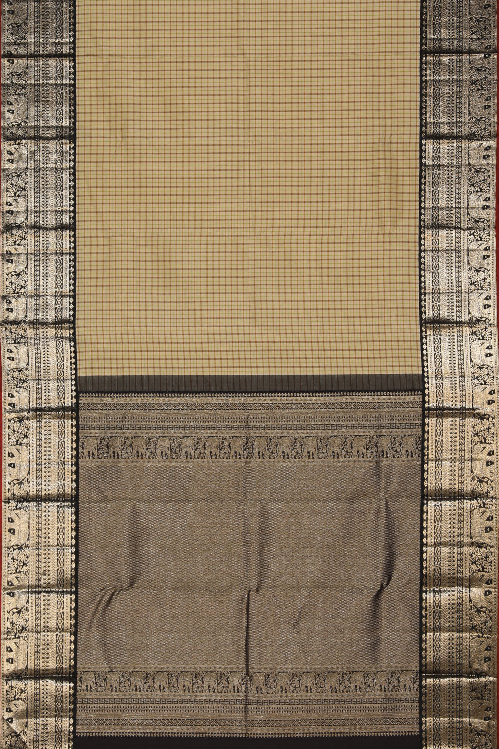 Image of Arani Silk Cream Saree