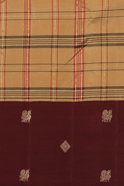 Collection of Kanchipuram Silk Beige Saree in a gallery layout