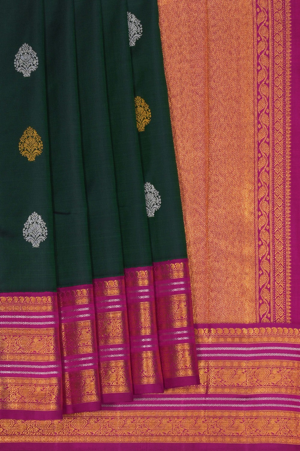 Image of Kanchipuram Silk Green Saree