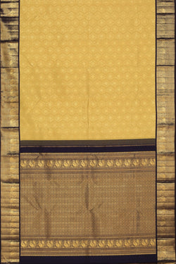 Image of Kanchipuram Silk Yellow Saree