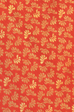 Image of Kanjivaram Silk Orange Saree