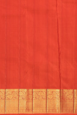 Image of Kanjivaram Silk Orange Saree