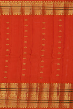 Image of Gadwal Coral Red Saree