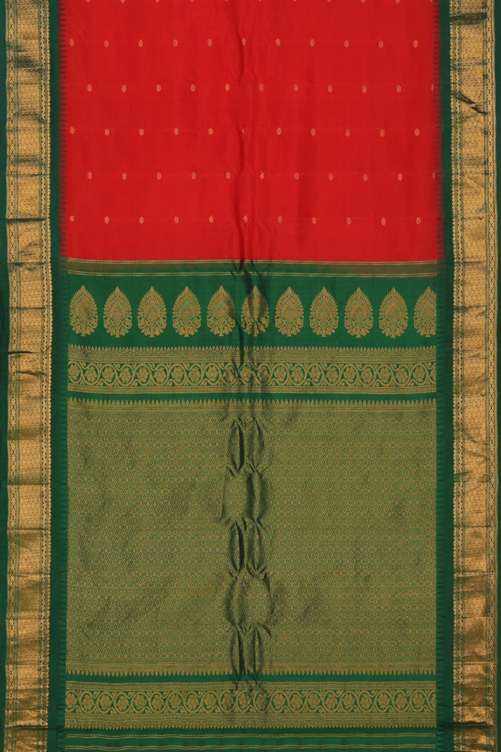 Gadwal-Silk Red Saree