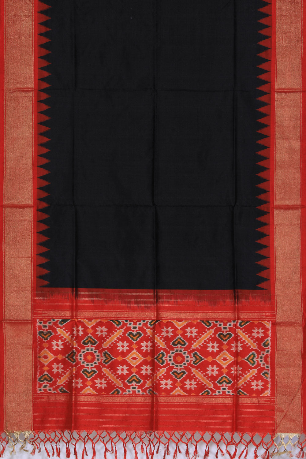 Pochampally Silk Black Dupatta