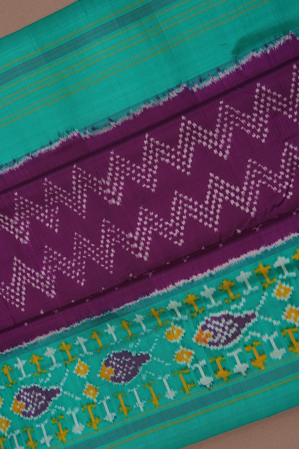 Image of Pochampally Ikat Silk Saree