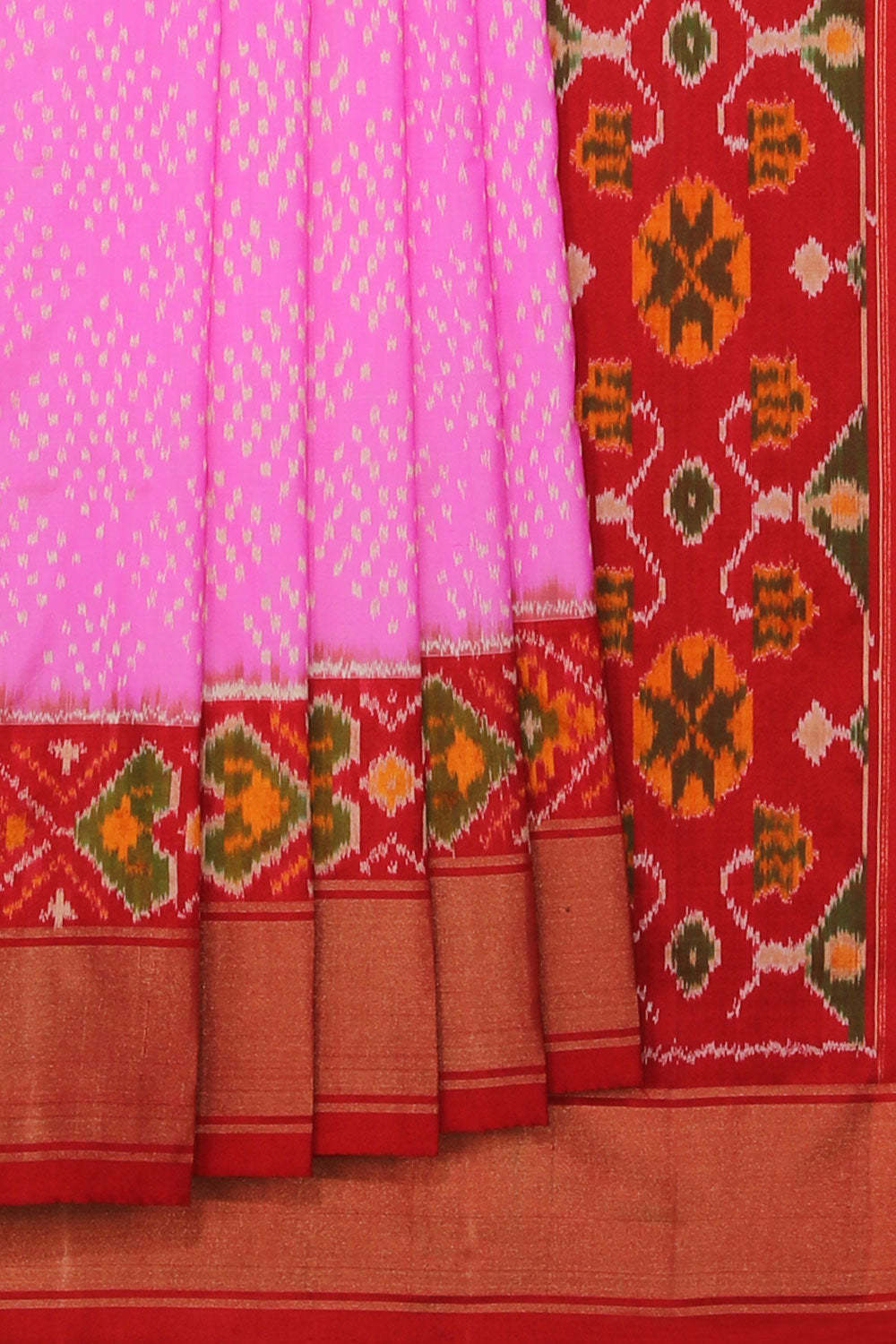 Pochampally Silk Ikat Pink Saree