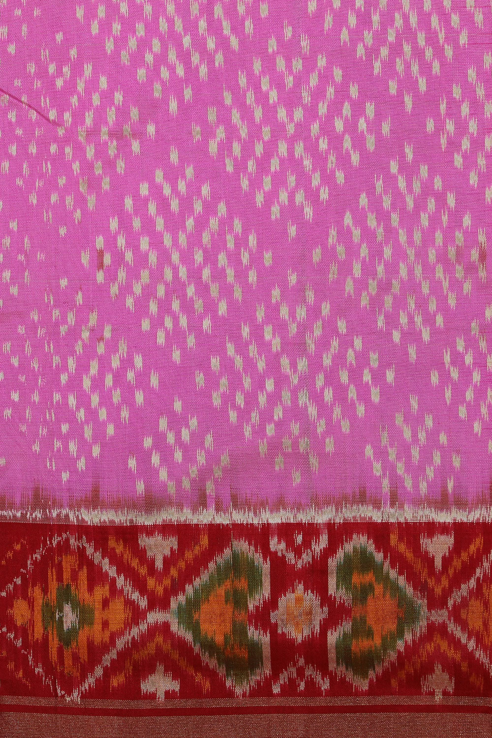 Pochampally Silk Ikat Pink Saree