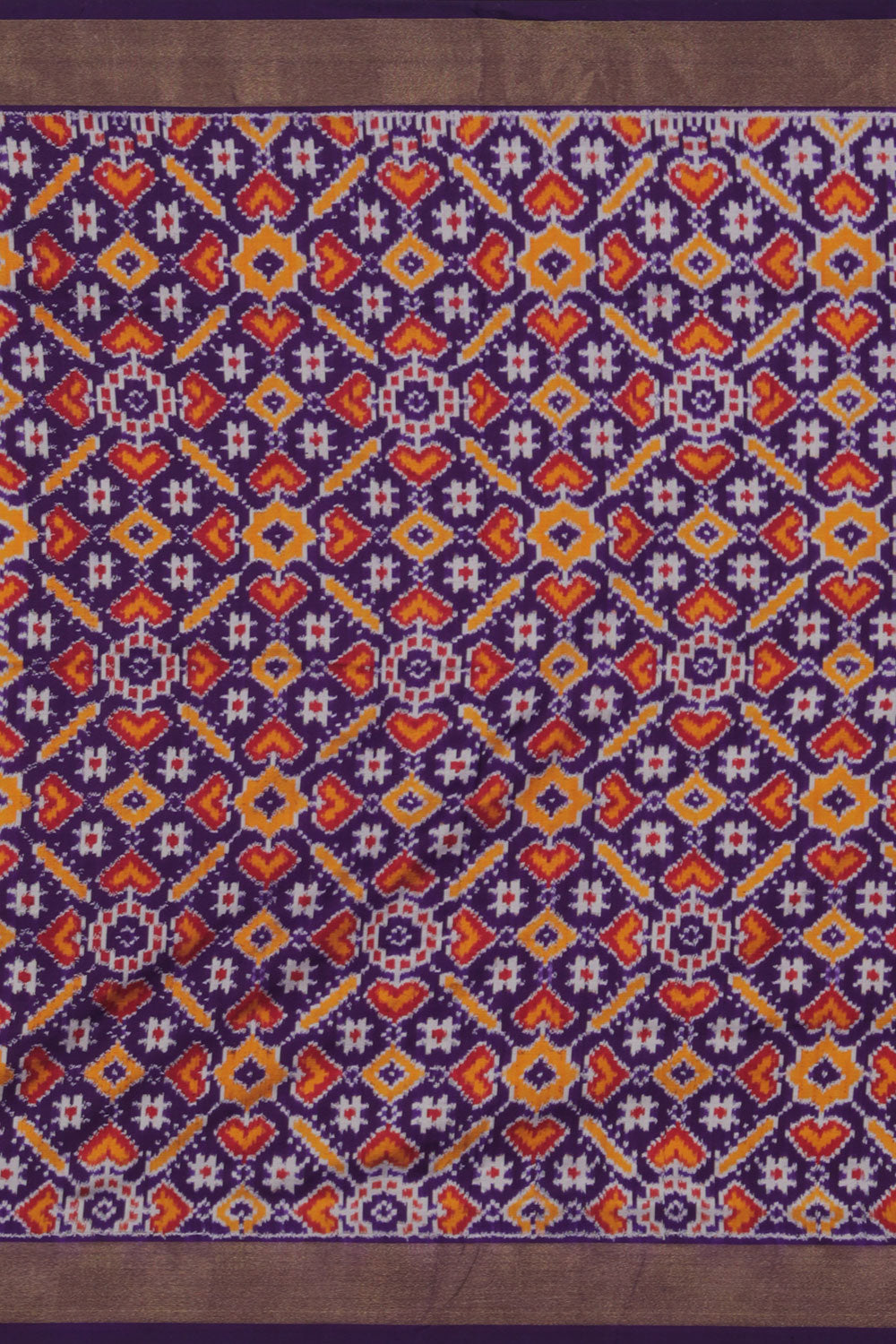 Image of Pochampally Ikat Silk Grey Saree