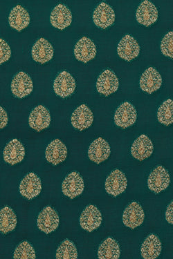 Collection of Banarasi Georgette Green Saree in a gallery layout