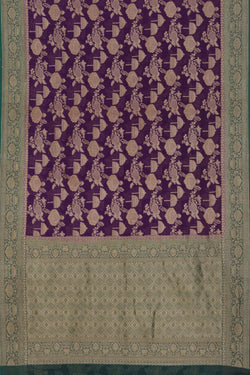 Collection of Banarasi Georgette Violet Saree in a gallery layout