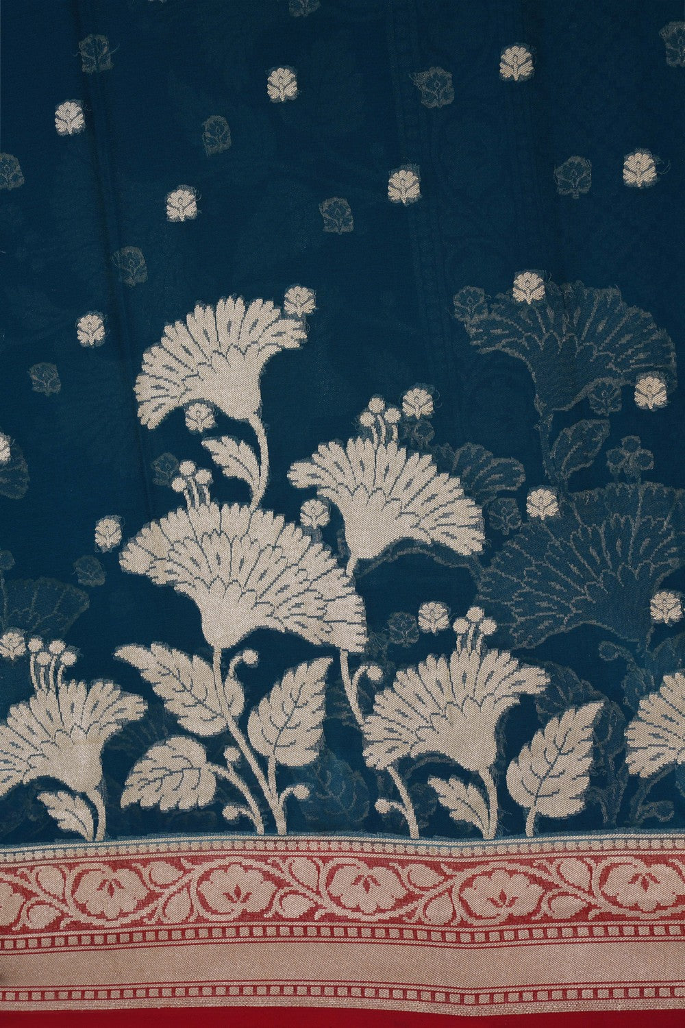 Image of Banarasi Georgette Blue Saree