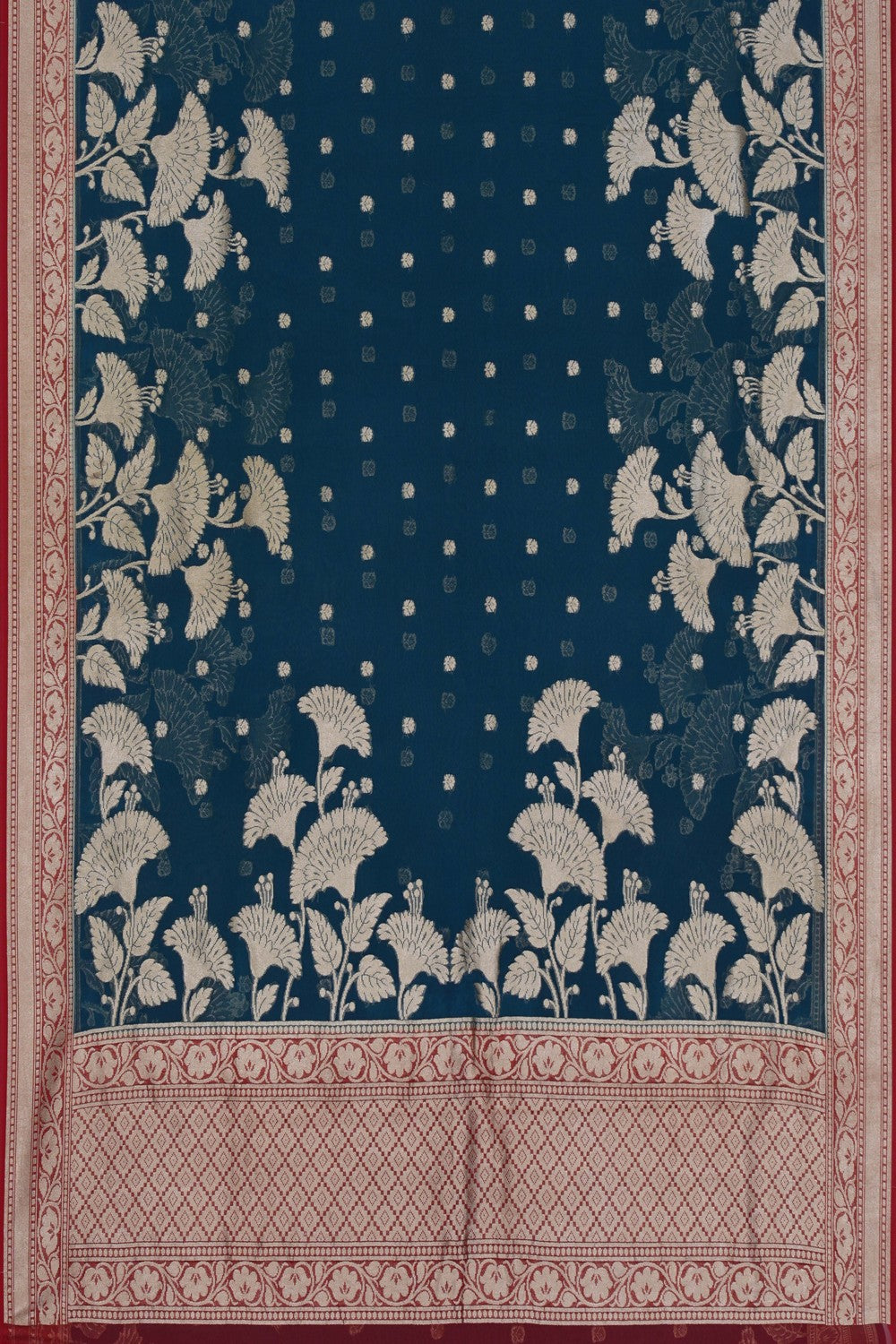 Image of Banarasi Georgette Blue Saree