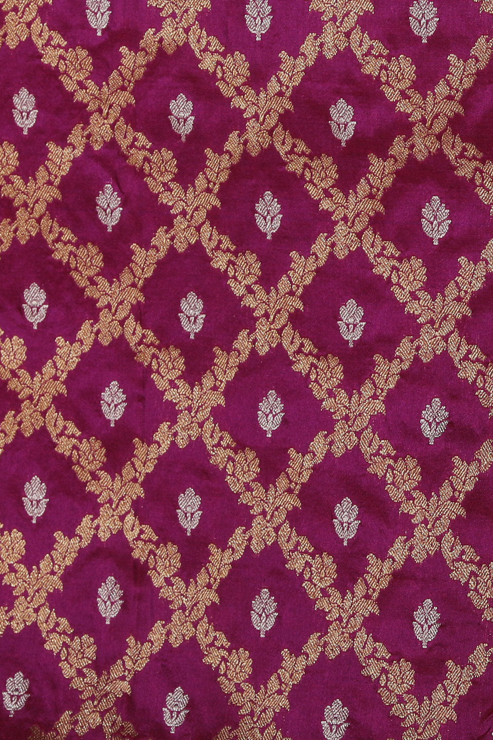 Image of Banarasi Silk Magenta-Pink Saree