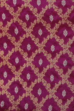 Collection of Banarasi Silk Magenta-Pink Saree in a gallery layout