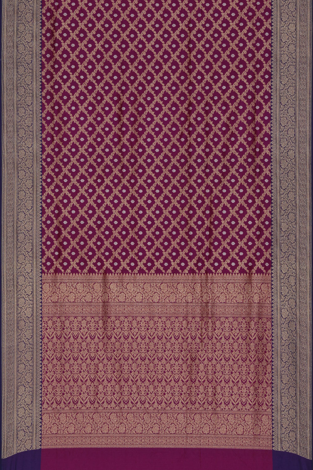 Collection of Banarasi Silk Magenta-Pink Saree in a gallery layout