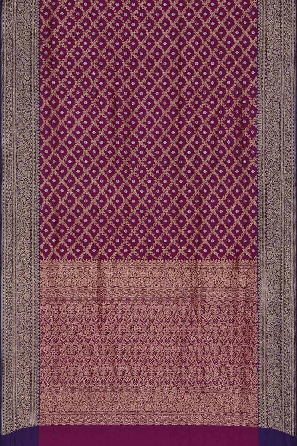 Image of Banarasi Silk Magenta-Pink Saree
