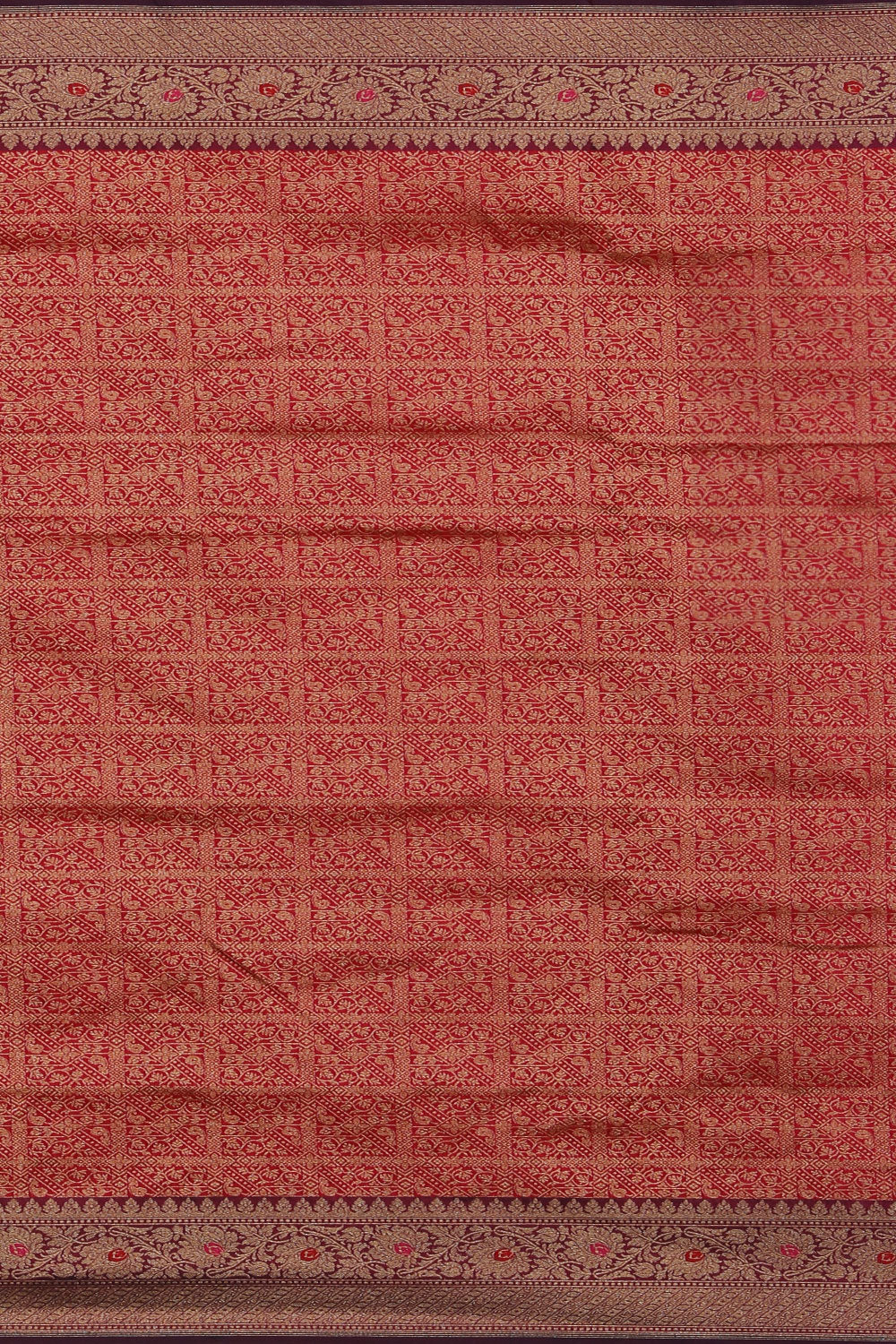 Collection of Banarasi Silk Fuchsia Pink Saree in a gallery layout