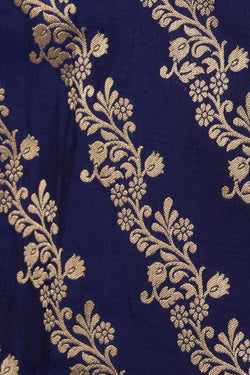 Collection of Banarasi Silk Indigo Blue Saree in a gallery layout