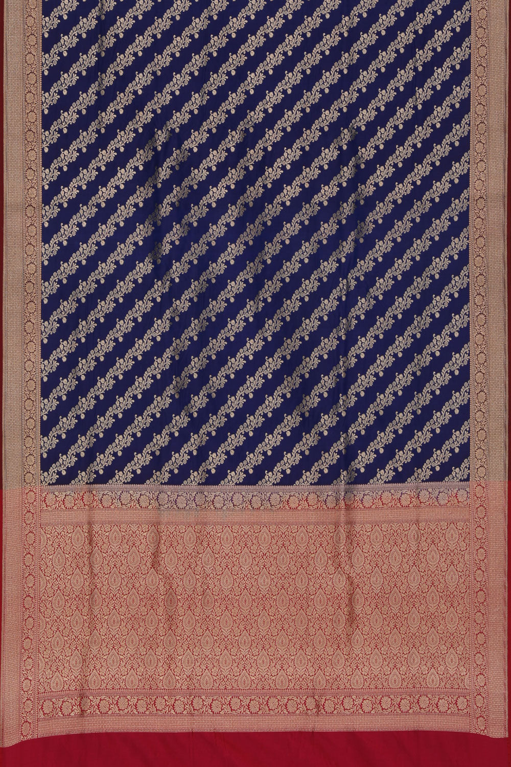 Image of Banarasi Silk Indigo Blue Saree