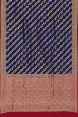 Collection of Banarasi Silk Indigo Blue Saree in a gallery layout