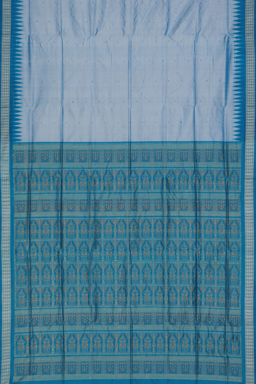 Sambalpuri Silk Sky Blue Saree