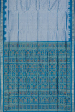 Image of Sambalpuri Silk Sky Blue Saree