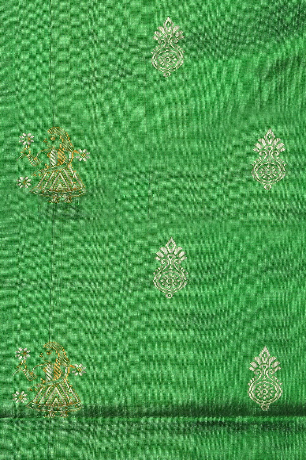 Collection of Sambalpuri Silk Green Saree in a gallery layout