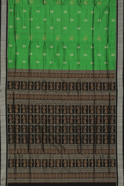 Collection of Sambalpuri Silk Green Saree in a gallery layout