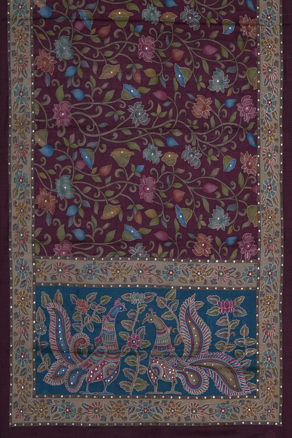 Image of Violet Desi Tussar Silk Saree