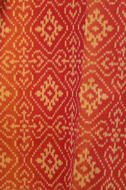 Collection of Rajkot Patola Silk Orange Saree in a gallery layout