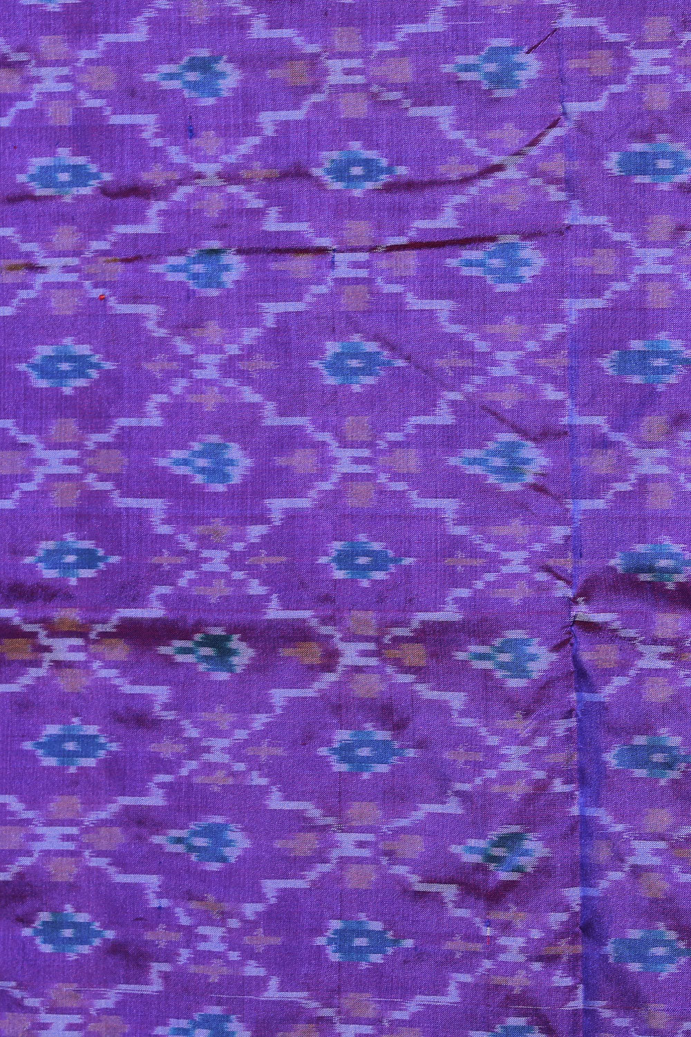 Collection of Pochampally Ikat Twill Silk Violet Saree in a gallery layout