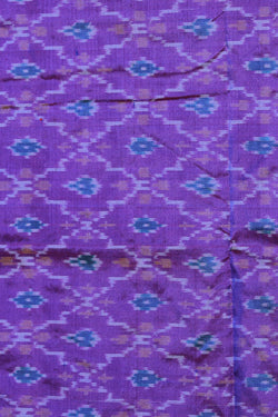 Collection of Pochampally Ikat Twill Silk Violet Saree in a gallery layout