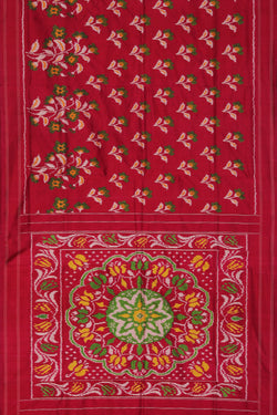 Collection of Pochampally Ikat Silk Pink Saree in a gallery layout