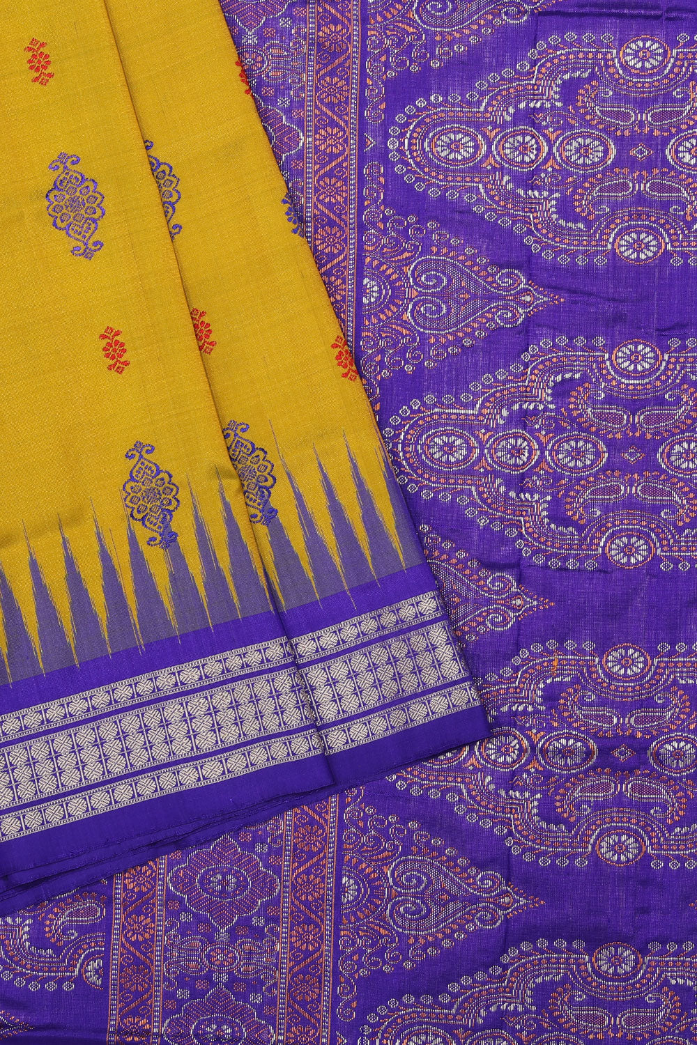 Sambalpuri Silk Spring Yellow Saree