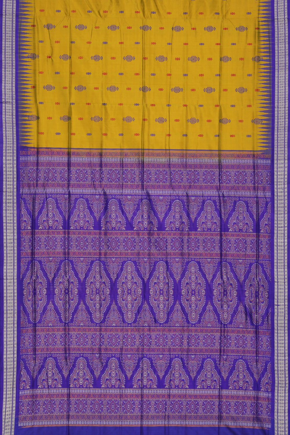 Sambalpuri Silk Spring Yellow Saree